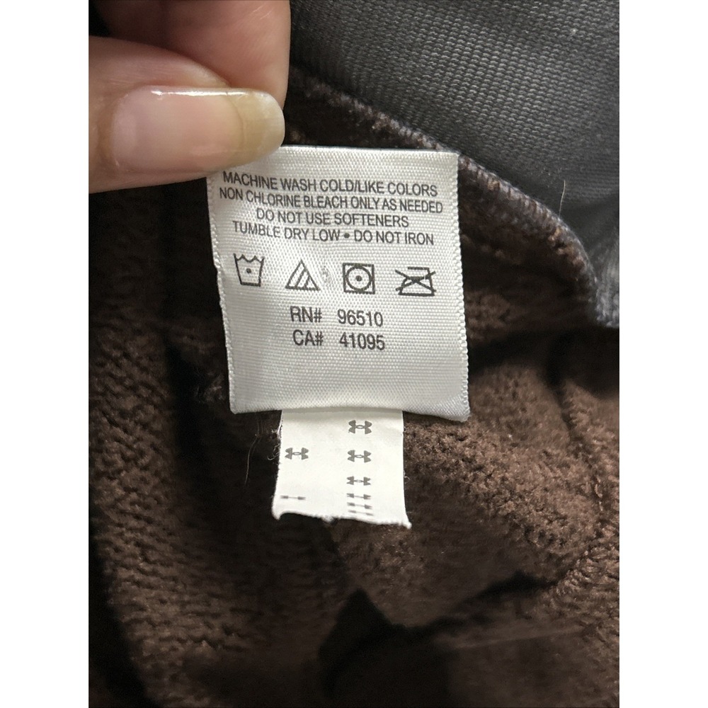 Under Armour Coldgear Women's Sweatshirt XL Brown‎ Hoodie Full Zip Long Sleeve - Picture 11 of 12